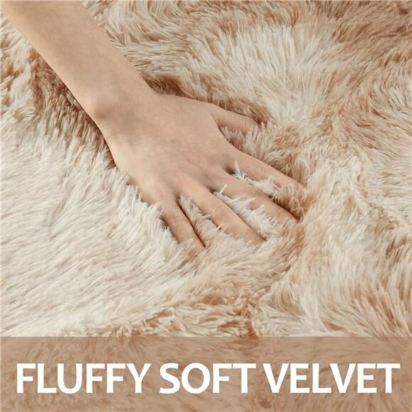 6x9 Large Area Rugs for Living Room, Super Soft Fluffy Modern Bedroom Rug - Picture 5 of 7